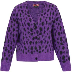 myMo ROCKS Oversized vest  donkerlila / zwart