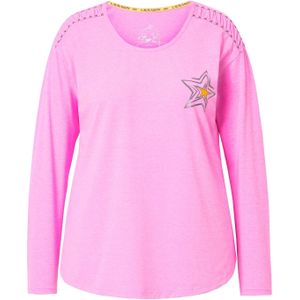 LAURASØN Shirt  geel / neonroze / zilver