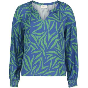 Cartoon Blouse  royal blue/koningsblauw / groen