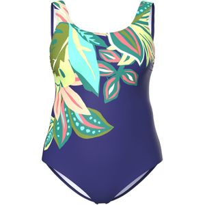 Ulla Popken Badpak  blauw / donkerblauw / groen