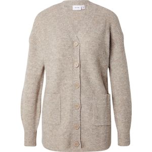 VILA Gebreid vest 'VIMINDY'  beige gemêleerd