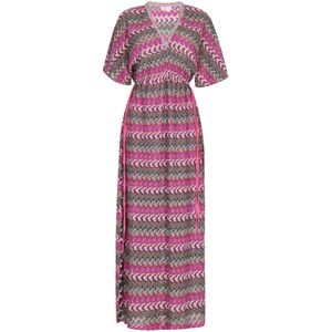 IZIA Zomerjurk  blauw / donkergroen / pink / wit