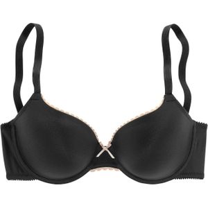 Zwart - T-shirt BH - Microtouch - Met Versteviging - Naadloos