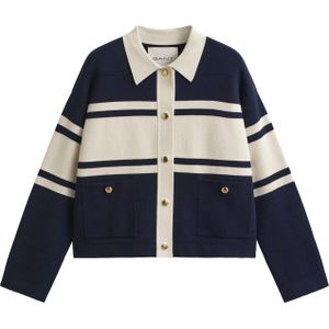 GANT Gebreid vest  navy / wit