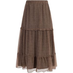 DreiMaster - Maxi Rok - Bruin - A-lijn