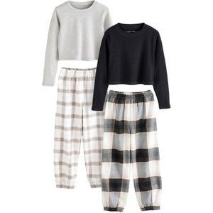 Next - Nachtkledij - Grijs - 2-delig - Katoen - Lang/maxi