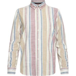 Signal Overhemd 'Pilu'  donkerbeige / lichtblauw / lichtrood / wit