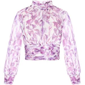 faina Blouse  lila / orchidee / wit