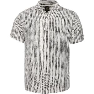 Campus Sutra Overhemd 'Malachi'  zwart / wit