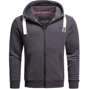 Alessandro Salvarini Sweatvest 'Vinzent'  grafiet / wit