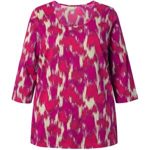 Ulla Popken Shirt  beige / pink / rood