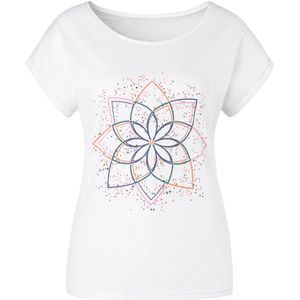 Buffalo - T-shirt - Wit - Katoen - Met Frontprint