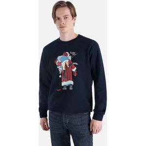 Colin's Sweatshirt  lichtbeige / marine / opaal / bloedrood