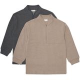 MINYMO - Sweatshirt - Antraciet - 2 Pack - Lange Mouw - Normale Pasvorm