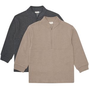 MINYMO - Sweatshirt - Antraciet - 2 Pack - Lange Mouw - Normale Pasvorm