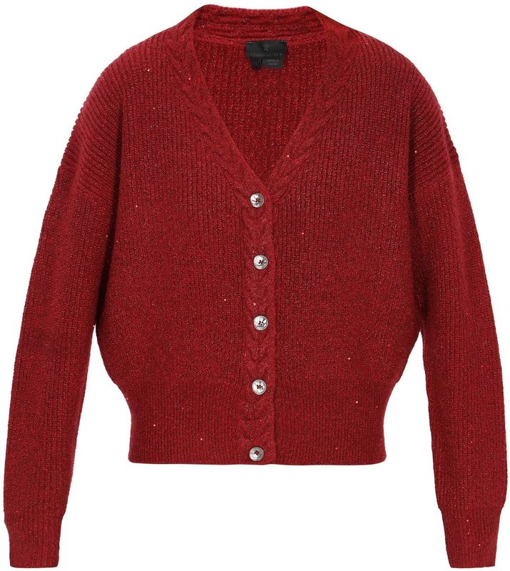 DreiMaster Klassik Gebreid vest  donkerrood