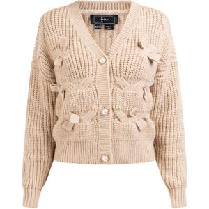 faina Gebreid vest  beige