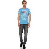 Rusty Neal - T-shirt - Gewassen - Doodshoofdprint