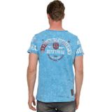 Rusty Neal - T-shirt - Gewassen - Doodshoofdprint