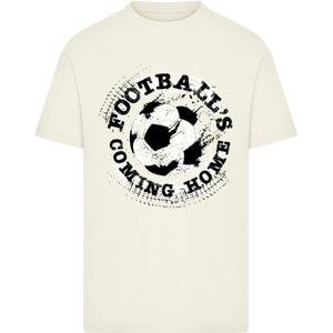 F4NT4STIC Shirt 'Football's Coming Home Paint Splatter'  sand / lichtbeige / zwart