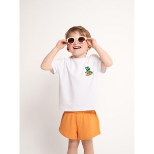 SATURNDAY Shirt 'Krokodil auf SUP'  wit