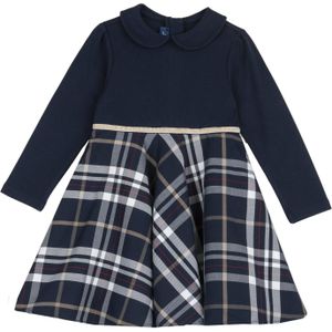 Chicco Jurk  donkerblauw / grijs / donkerrood / wit