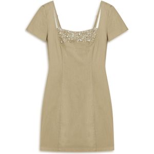 Twist Jurk  beige