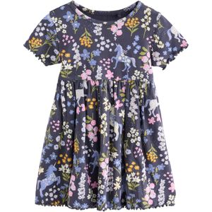 Next Jurk  navy / olijfgroen / violetblauw / orchidee