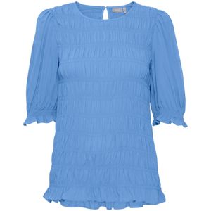 Fransa Blouse 'Malu'  blauw / wit