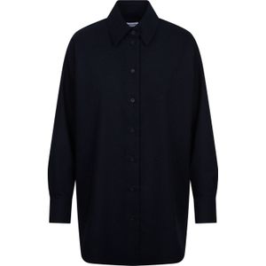 Seidensticker - Outdoorblouse - Donkerblauw - 1/1 Flanel - Lange Mouwen - Oversized