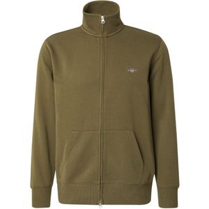 GANT Sweatvest  olijfgroen