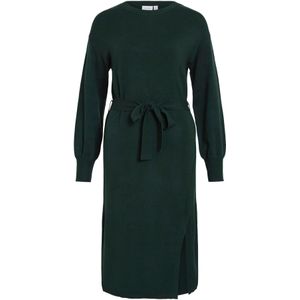 VILA Gebreide jurk 'VIRICKY'  donkergroen