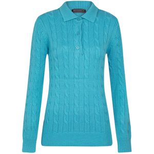 Felix Hardy - Gebreide Polo Trui - Babyblauw - Dames