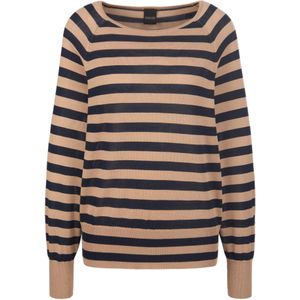 MADELEINE Trui  marine / karamel