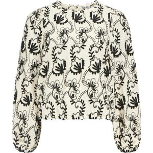 OBJECT Blouse 'OBJMya'  crème / zwart