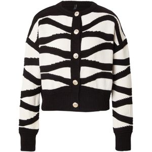 Trendyol Gebreid vest  zwart / wit