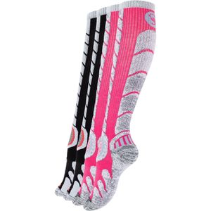 Stark Soul Sportsokken  stone grey / fuchsia / zwart