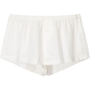 Bershka - Broek - Lichtbeige - Katoen - Loosefit - Mid Waist