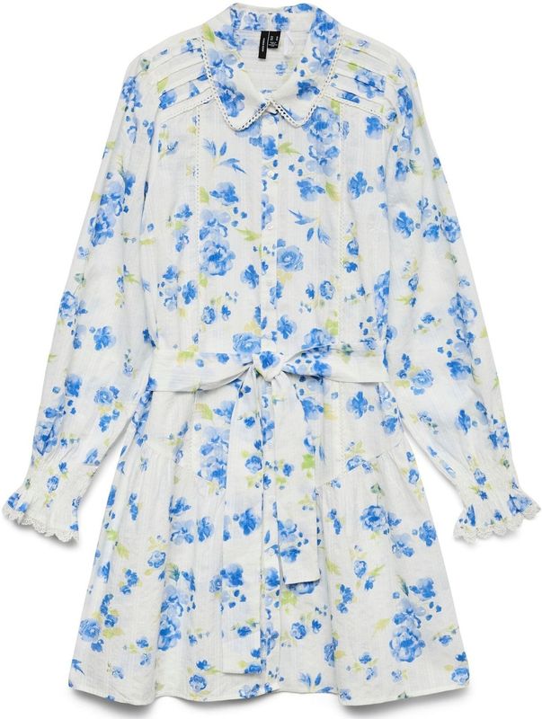 Vmaya - Korte Jurk - Bloemenprint - Lange Mouwen - Regular Fit