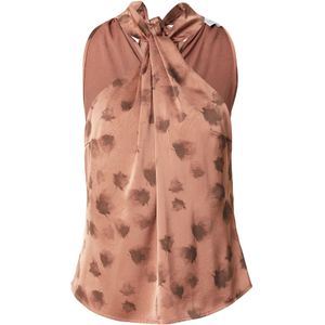 Noella Blouse 'Lucinda'  bruin / pastelrood
