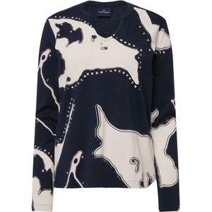 LAURASØN Shirt  crème / marine / transparant