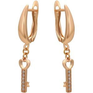 faina Oorbellen  rose-goud / transparant