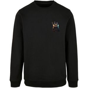F4NT4STIC Sweatshirt 'Wizard Cat'  cyaan blauw / mokka / lichtgeel / zwart