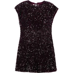 MANGO Cocktailjurk  wijnrood / zwart