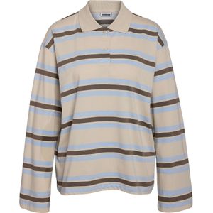 Noisy may Shirt 'NMAURA'  ecru / lichtblauw / taupe