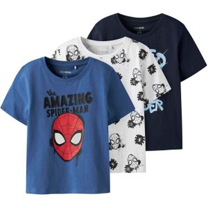 TWO SOON Shirt 'Spider-Man'  blauw / marine / rood / wit