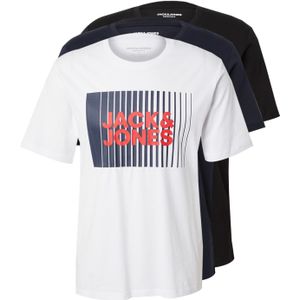 JACK & JONES Shirt  navy / rood / zwart / wit