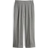 Broek met omslag en persplooien, model 'Maikito Pepita'