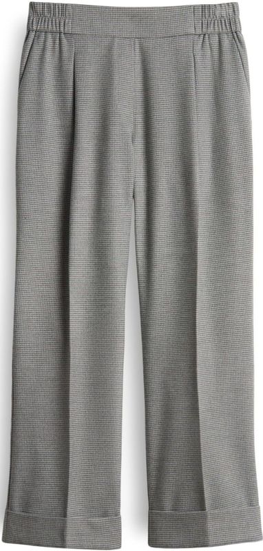 Broek met omslag en persplooien, model 'Maikito Pepita'