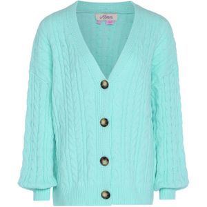aleva Gebreid vest  mintgroen